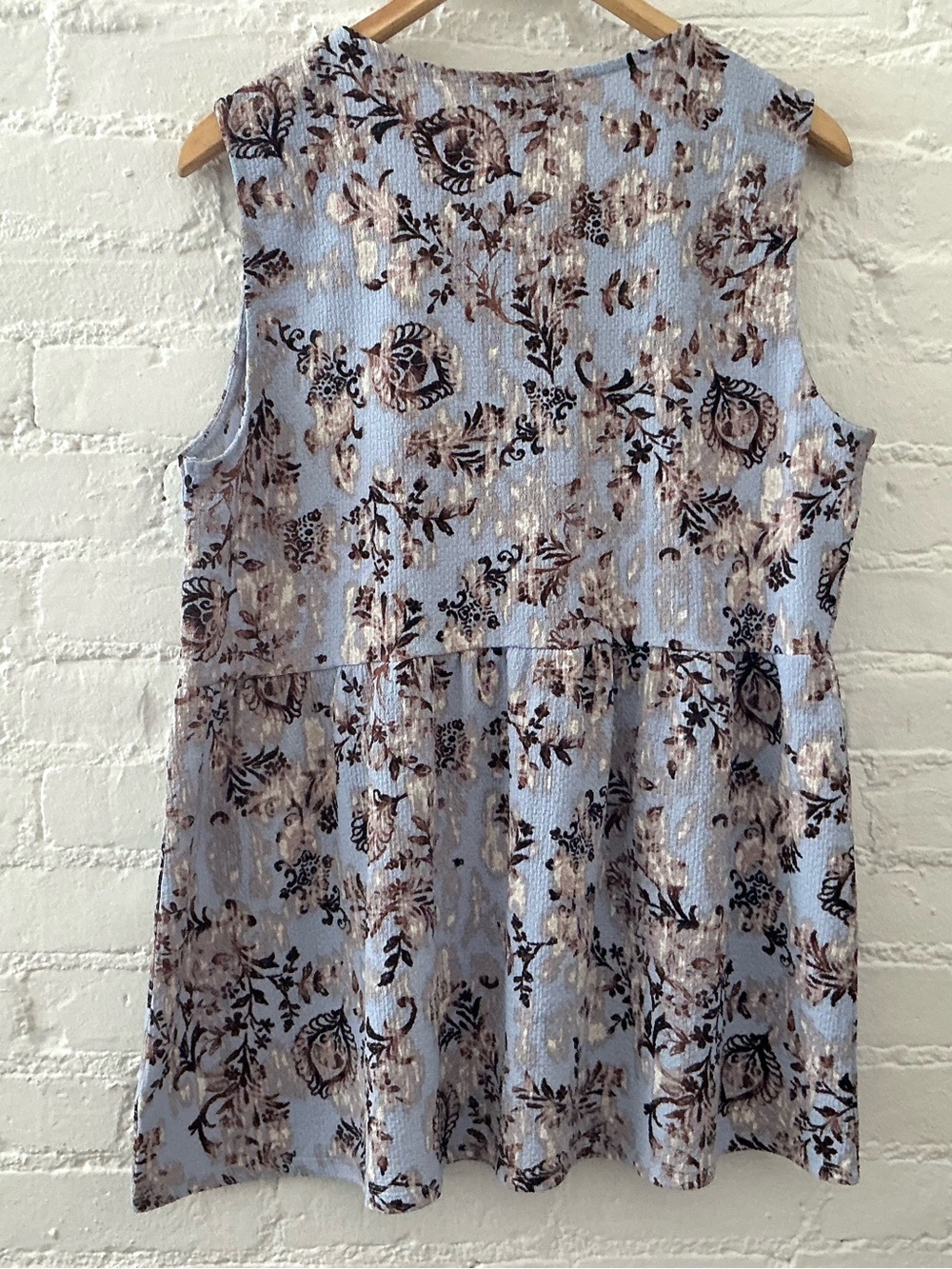 Frye Boho Top Blue Floral Sleeveless Crochet Lace Flowy Blouse Festival Fairy L - Picture 7 of 11